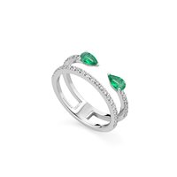 Anello Buonocore Donna in Oro bianco Smeraldo 1386A02MW - 1386A02MW